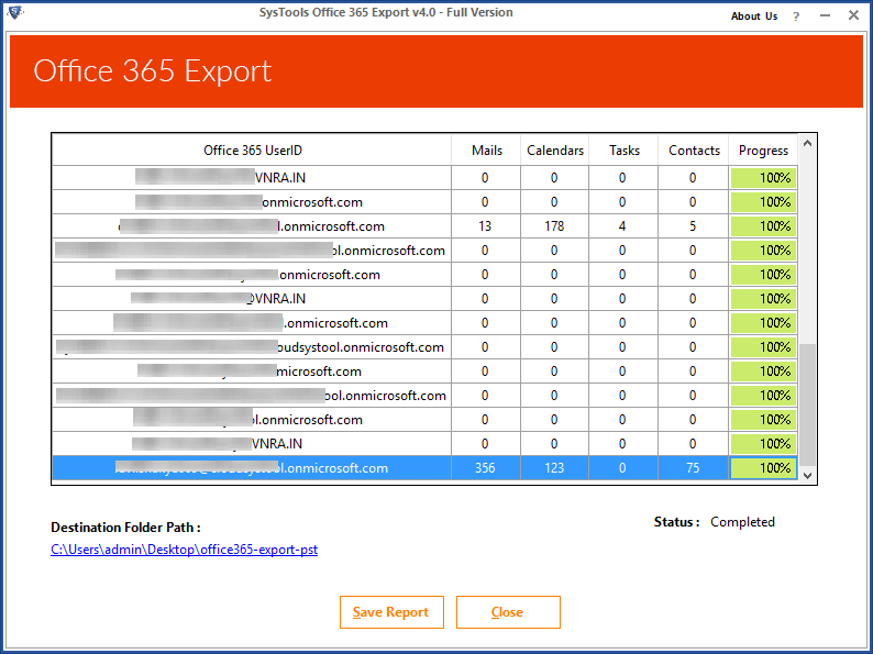 Office 365 Export Tool software